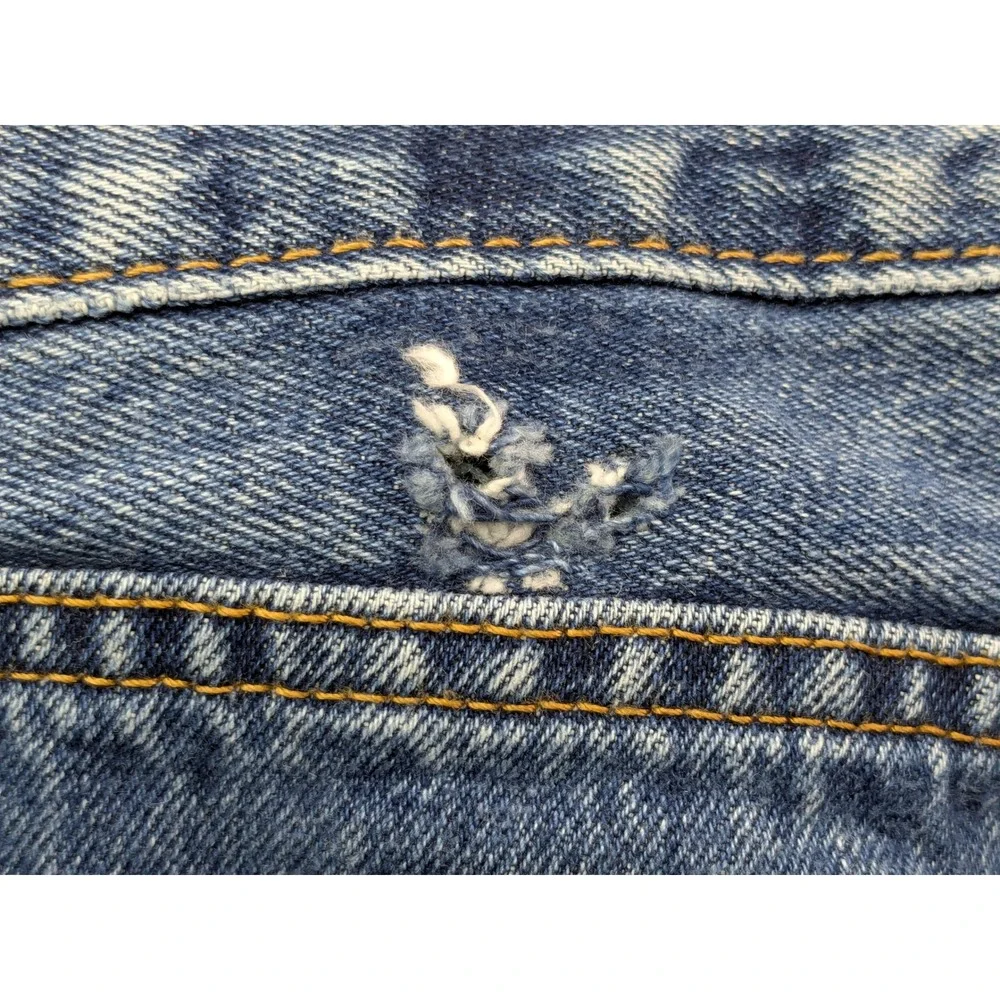 Levis 505 Regular Fit Straight Leg Blue Denim Jeans Mens 40x29 Medium Wash